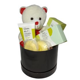 Cesta com Flores e Kit Natura
